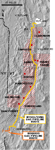 Towns Opposing the Project